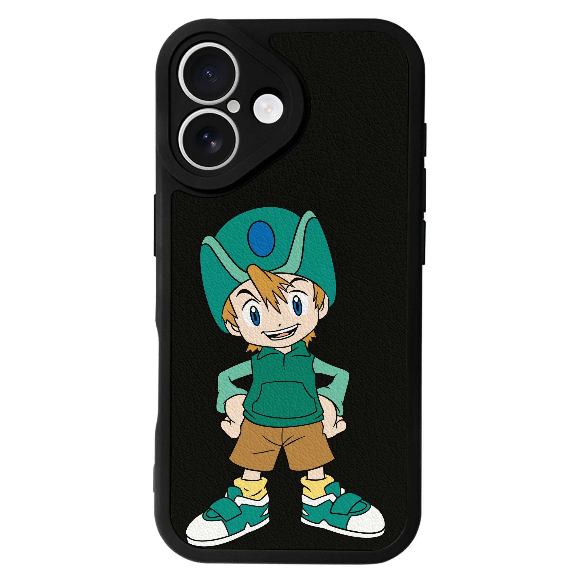 （画像用） Digimon デジタルモンスター/デジモン 【iPhone 16シリーズ対応】シリコンスマホケース（レザー調） 材質：シリコン